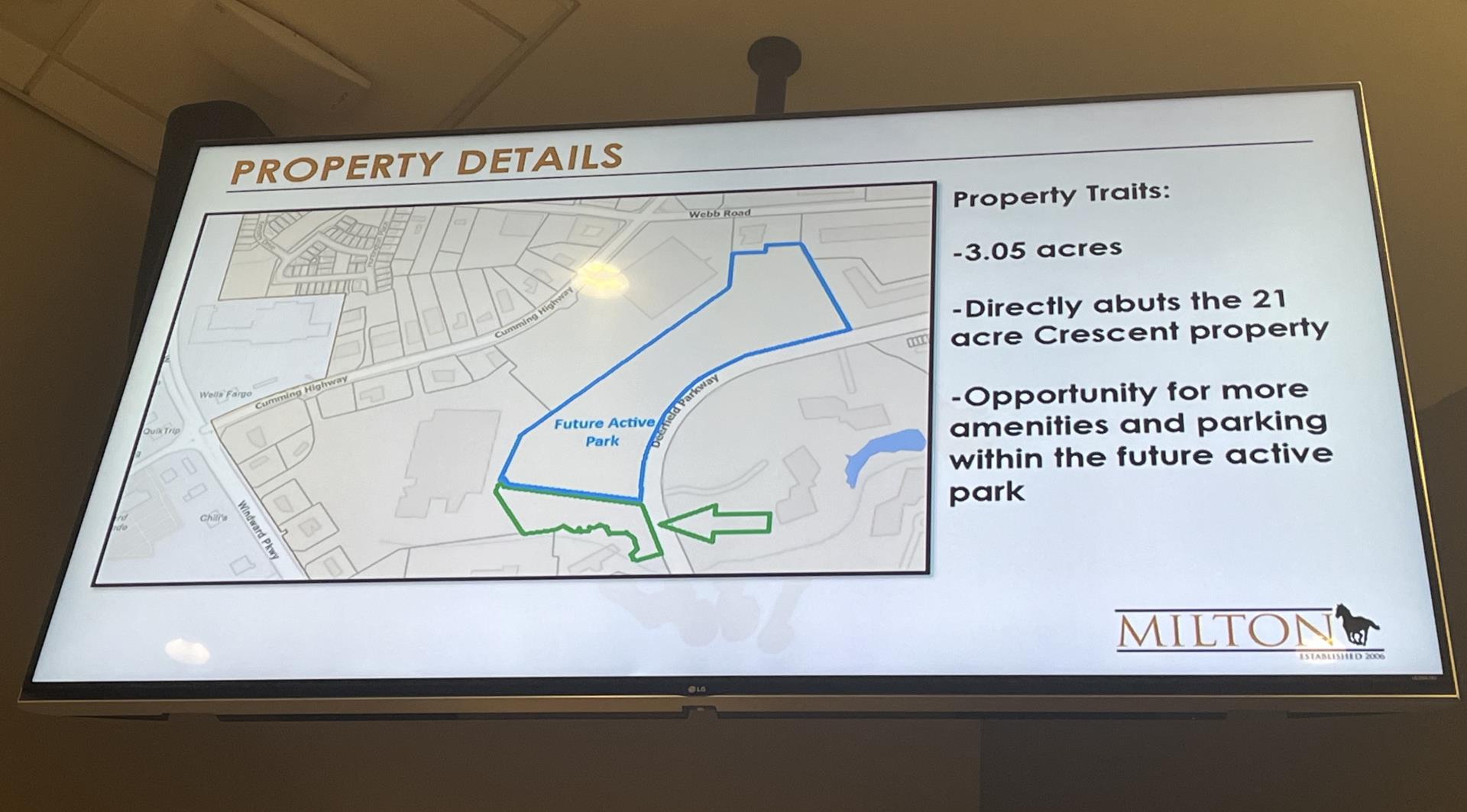 Deerfield Parkway purchase screen