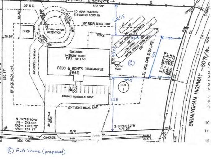 Dorris Road fences plus sketch