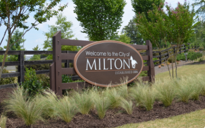 Welcome to Milton sign