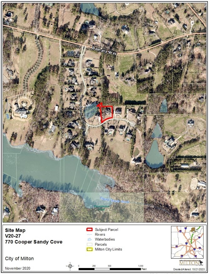 770 Cooper Sandy Cove overhead site map