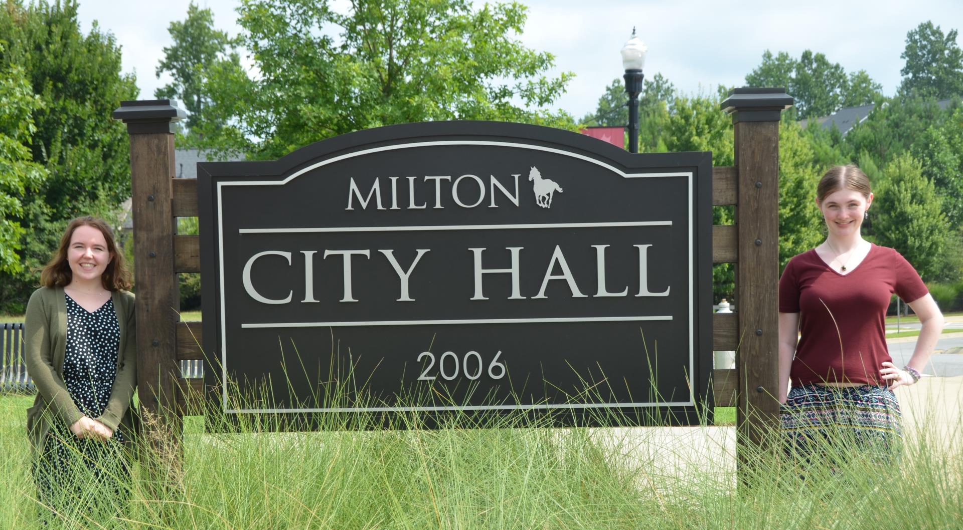 202 Interns Milton sign