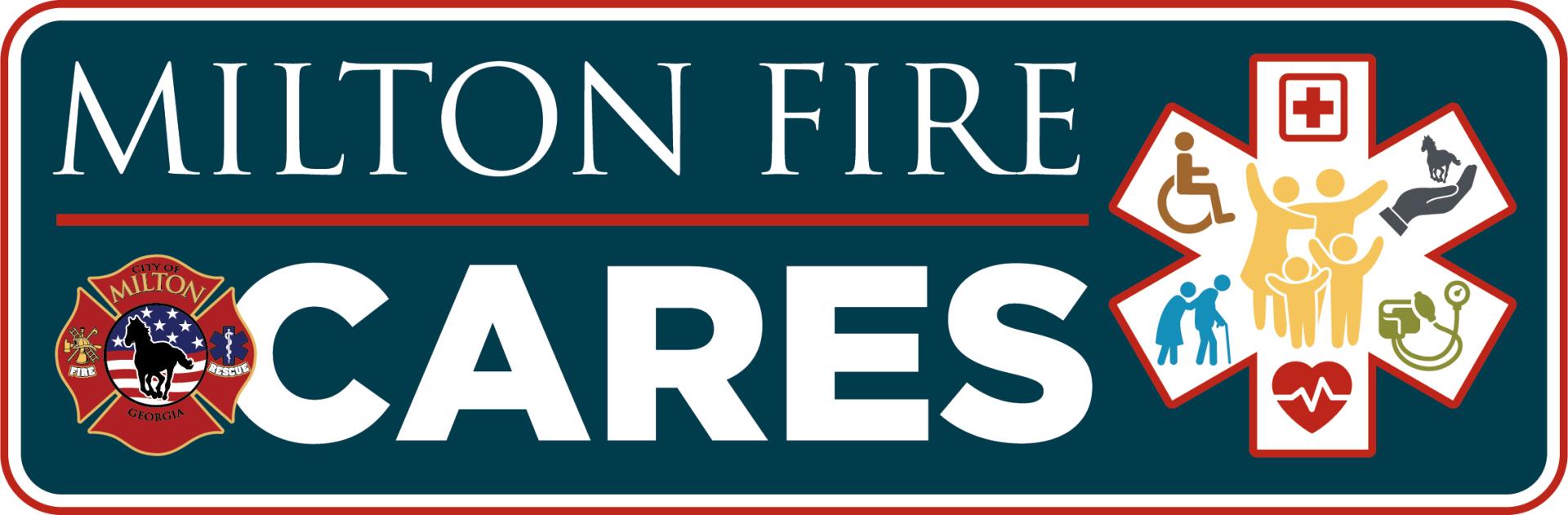 Milton Fire CARES Logo