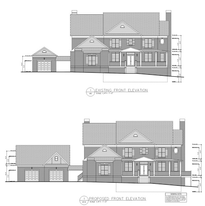 New Providence before after garage sketch