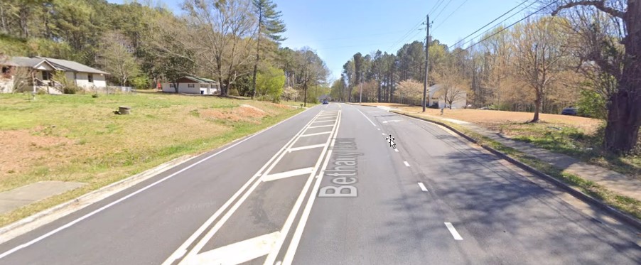 Bethany Bend midblock crossing actual road