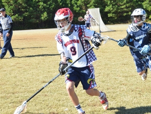 Boys playing lacrosse