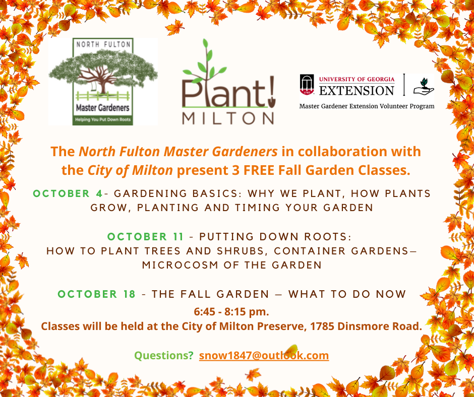 UPDATED.Fall 2022 Gardening Lecture series Graphic_With Logo