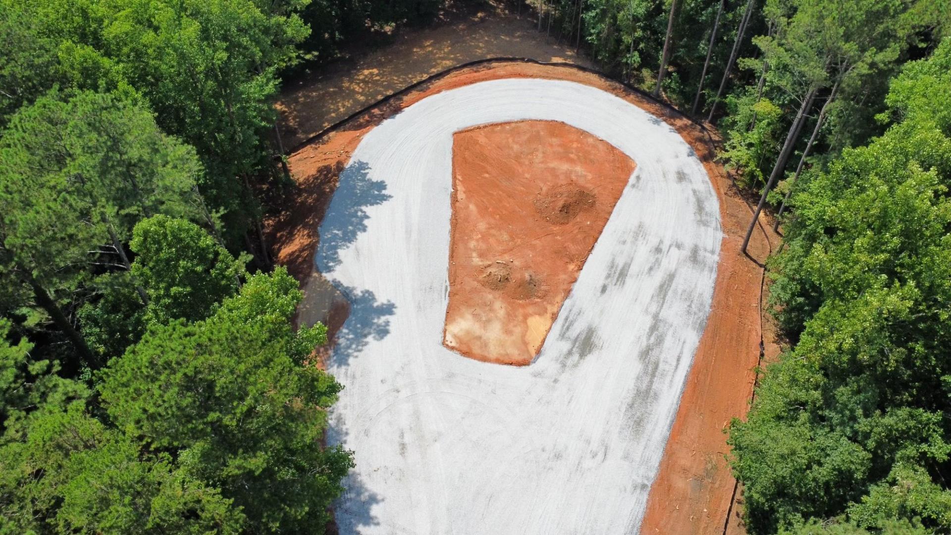 July 2022 work in progress with gravel - drone photo