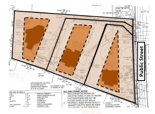 flag lot plat example