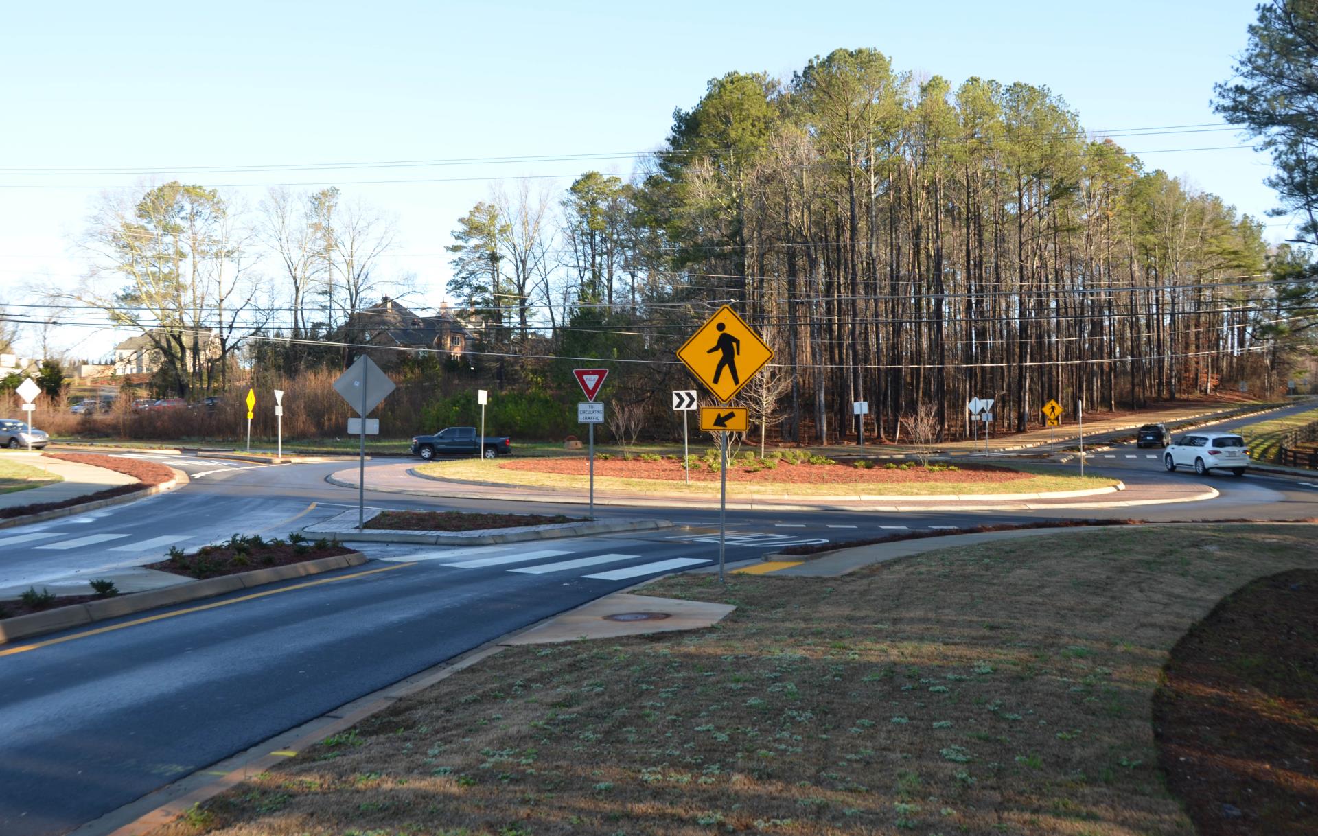 Providence-Freemanville roundabout March2020