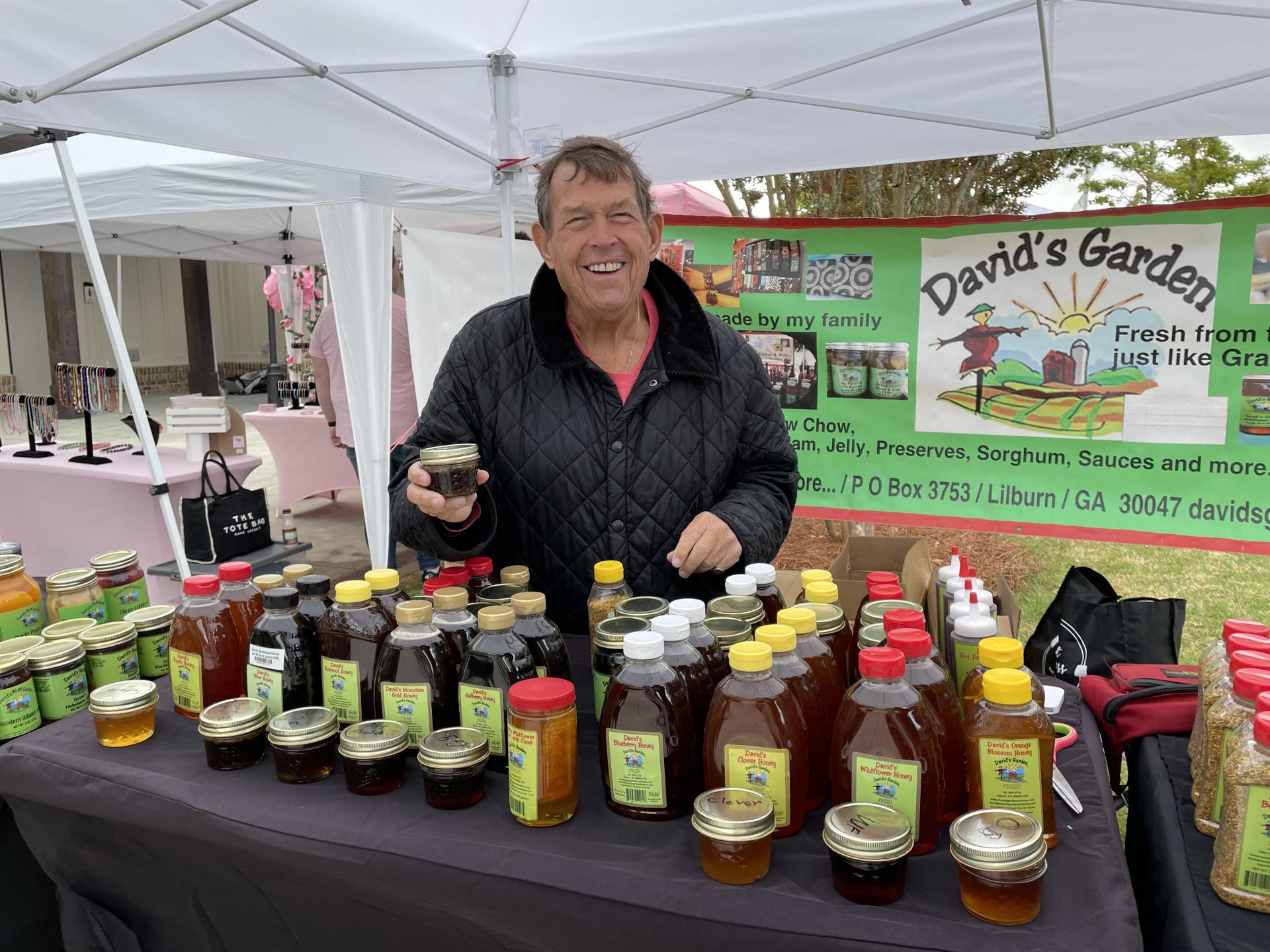 Farmers Market honey stand David