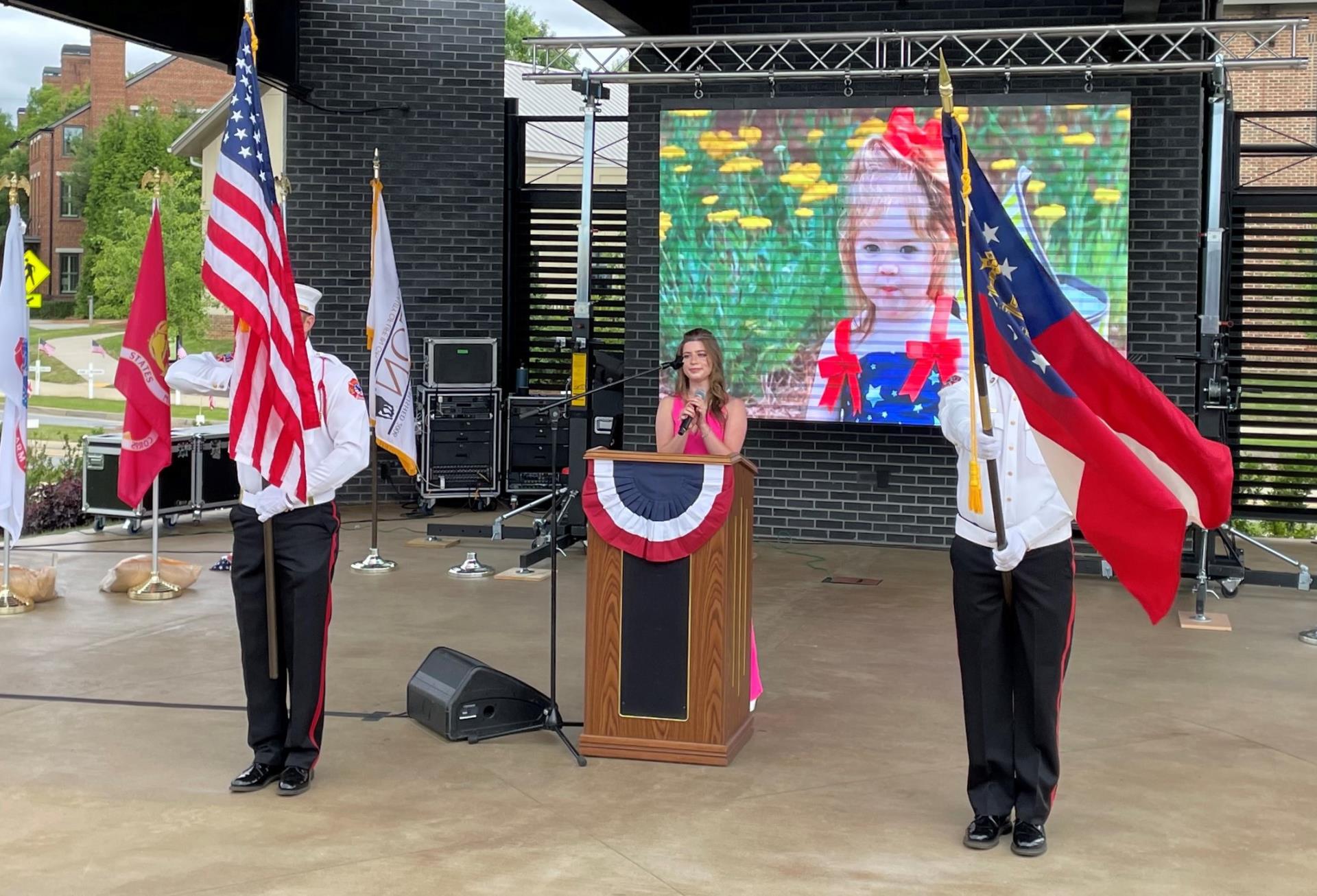 Memorial Day Singer and Color Guard