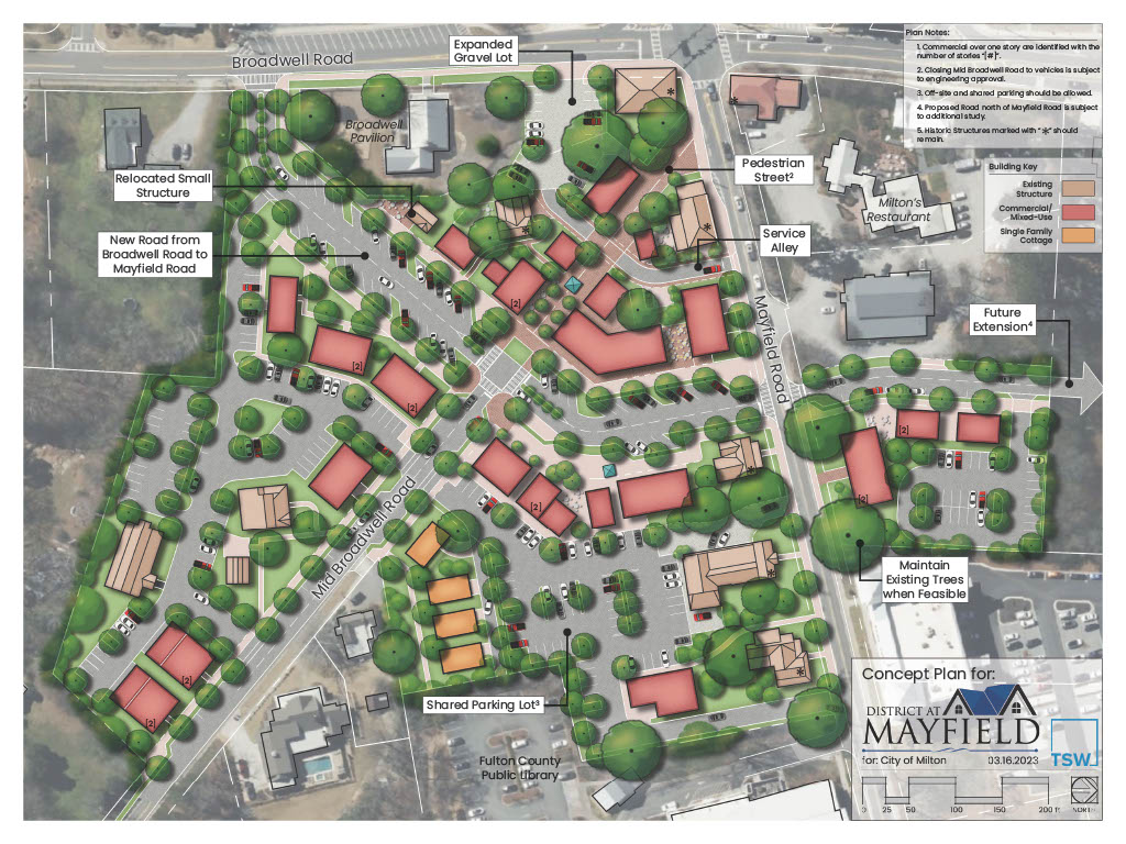 Concept Plan for District at Mayfield