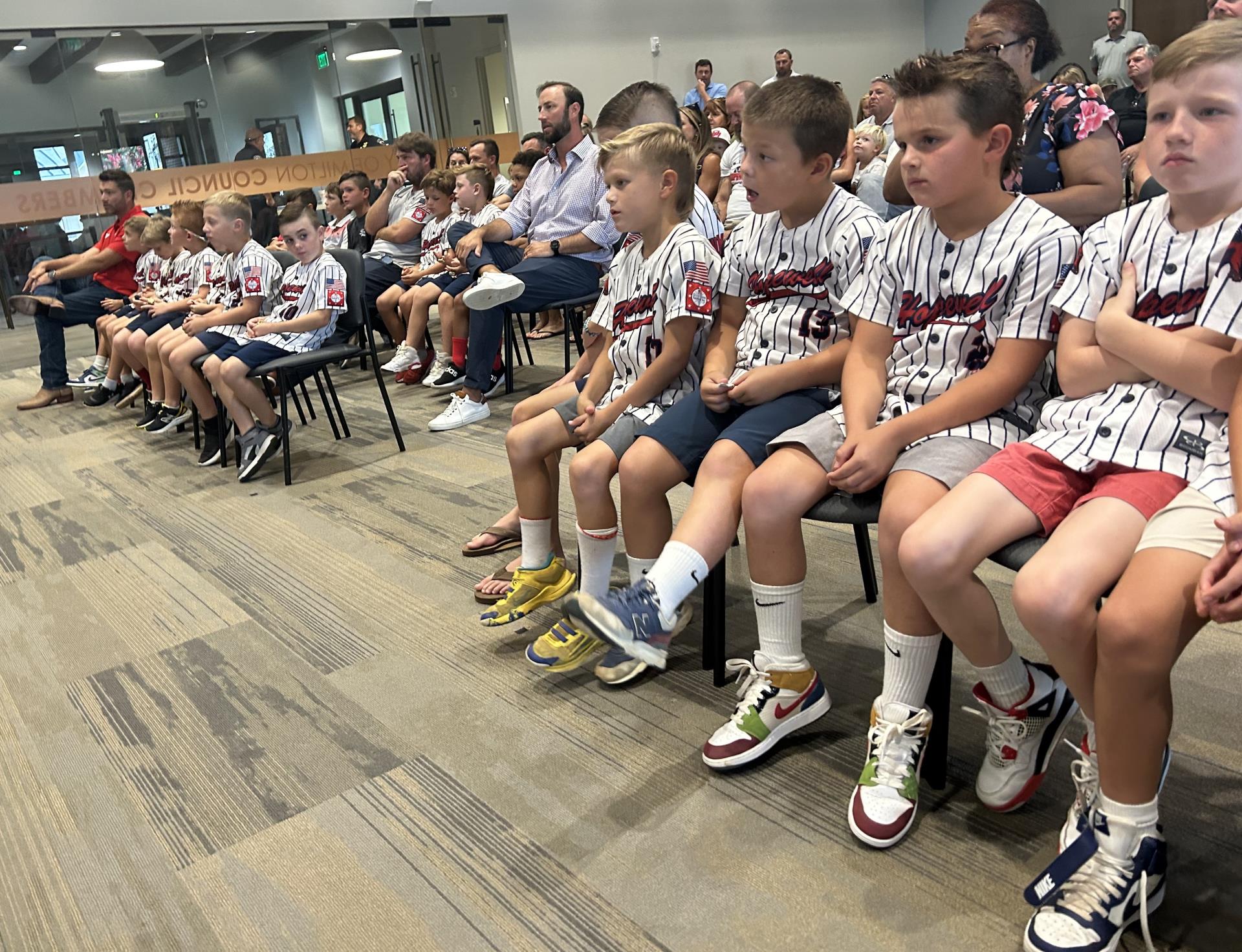 Hopewell baseball waiting attentively