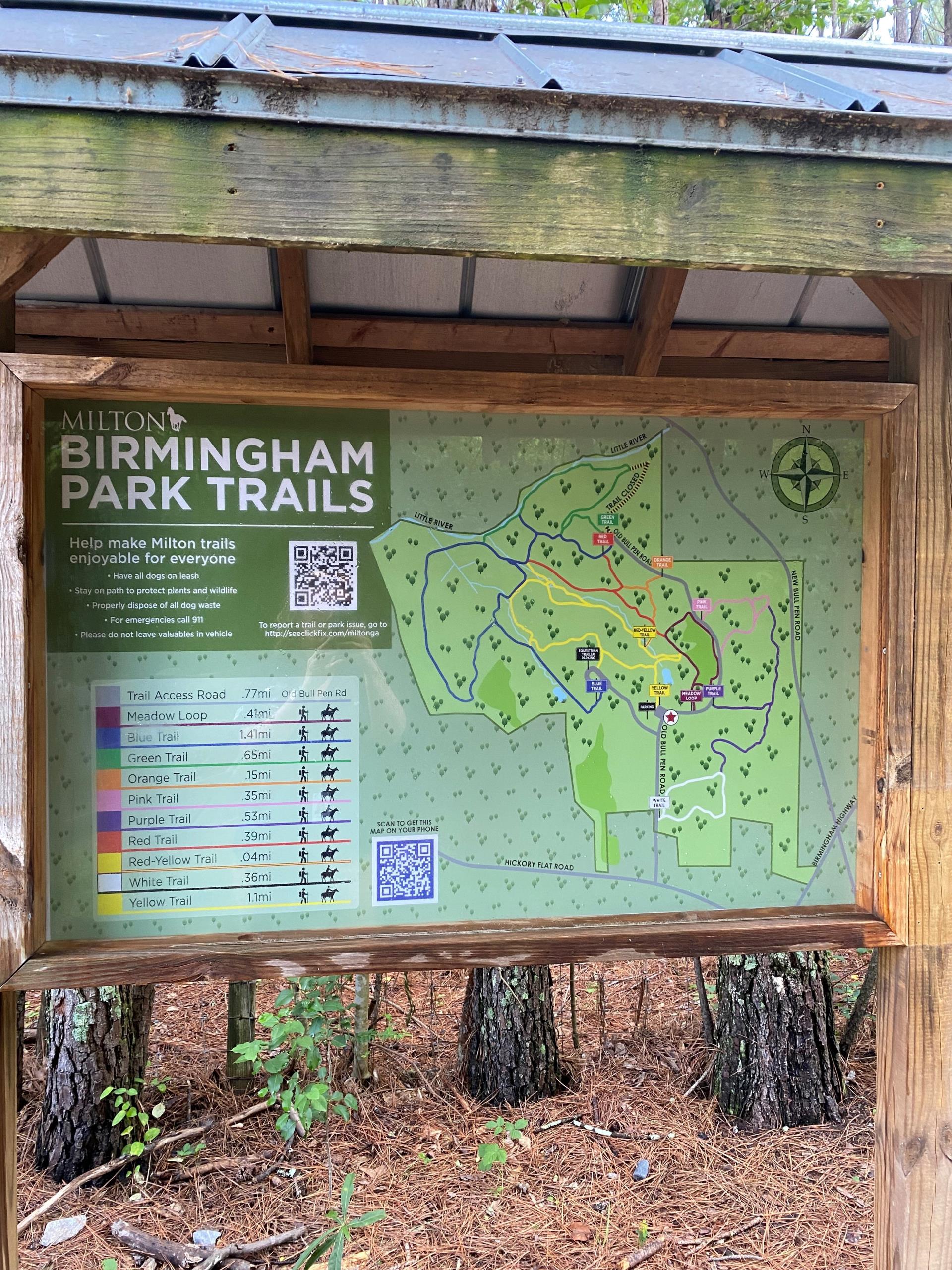 Birmingham Park Trails kiosk map_June 2023