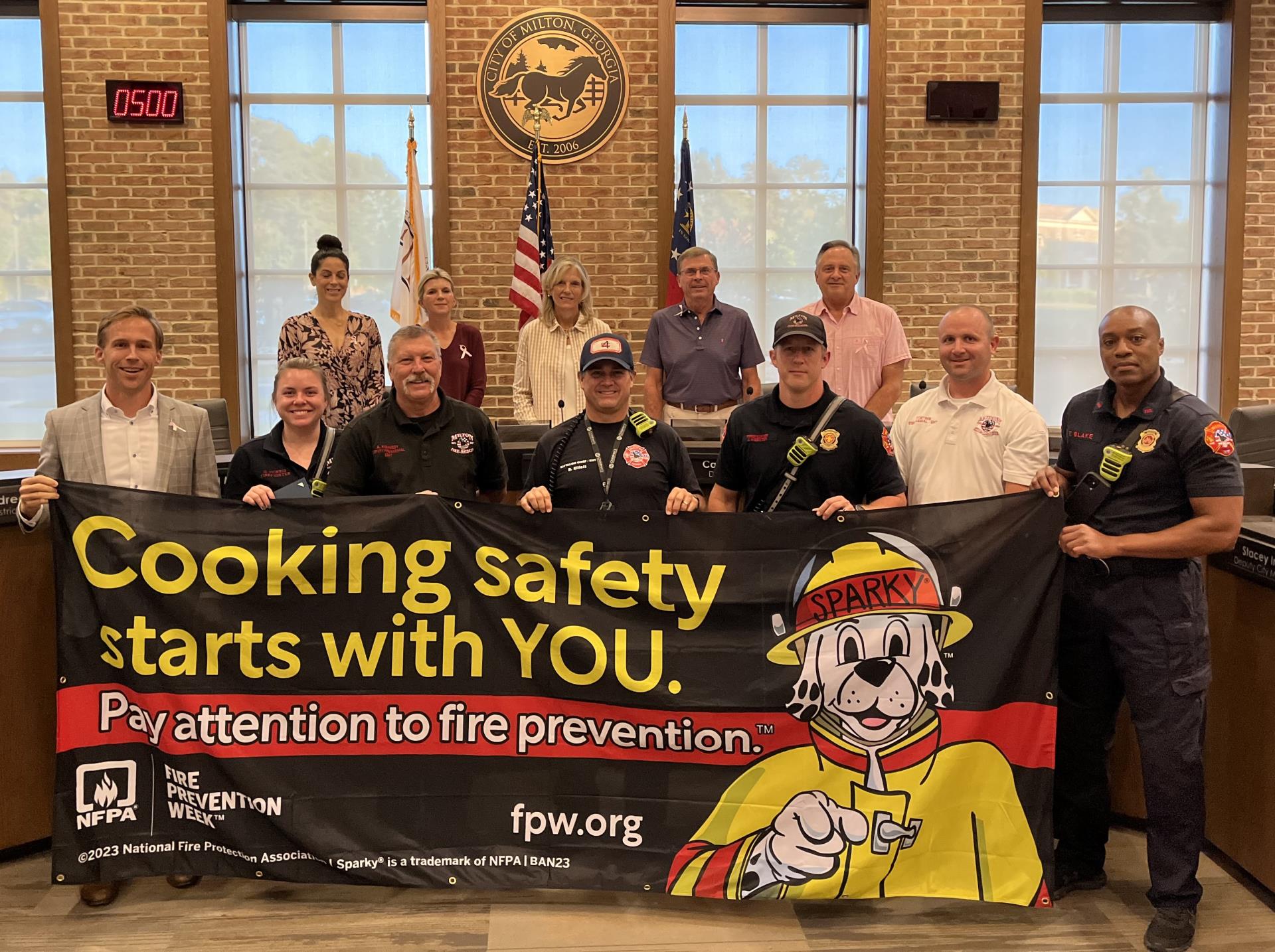 Fire Prevention Week. Group Open Eyes