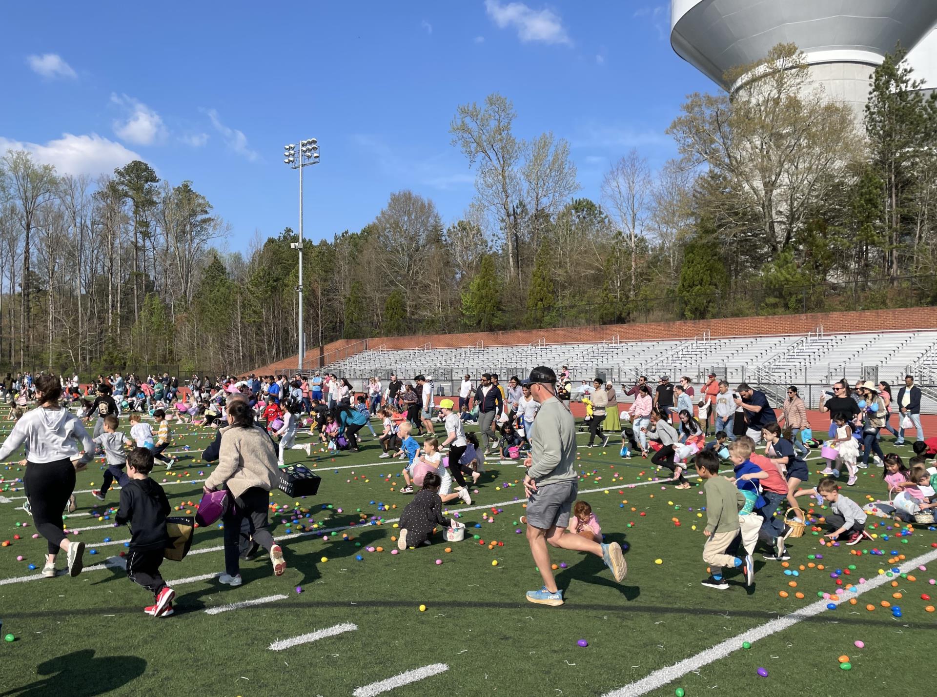 Field Parent kids running