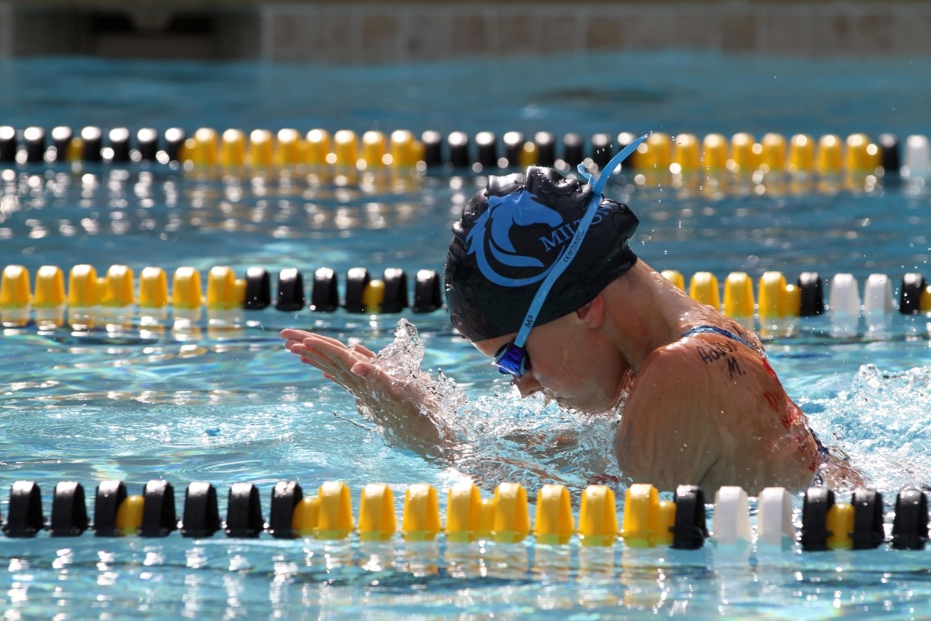 Closeup.Swimming