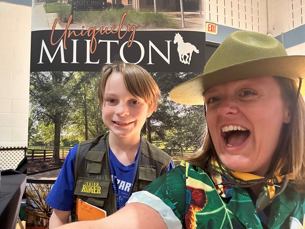 4 Jen Young with future Junior Ranger Harry