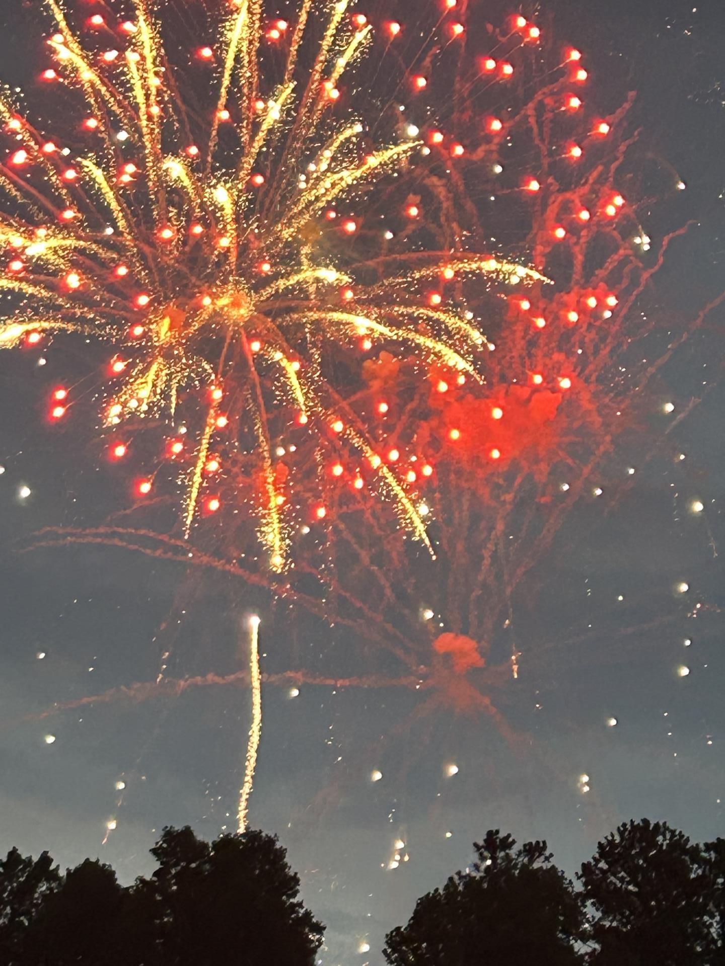 Fireworks overhead